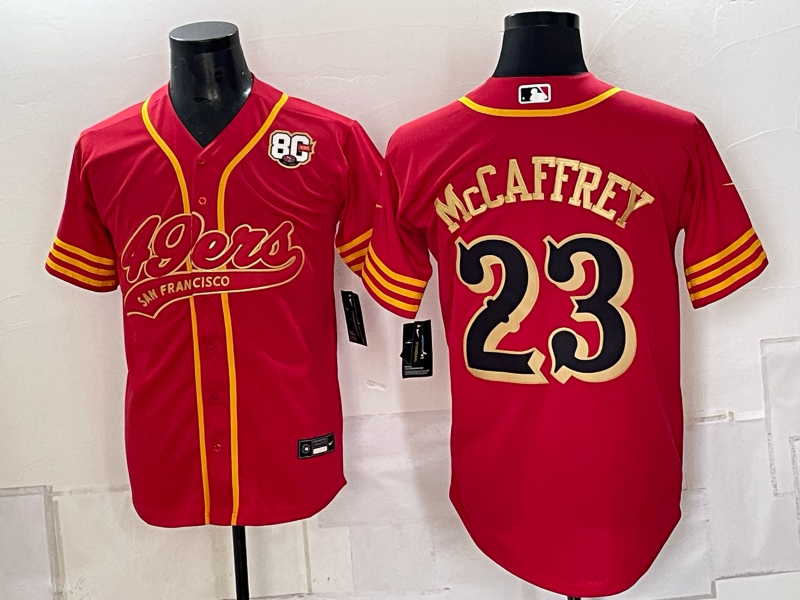Men 2026 Nike San Francisco 49ers #23 McCaffery red NFL Jersey 093004